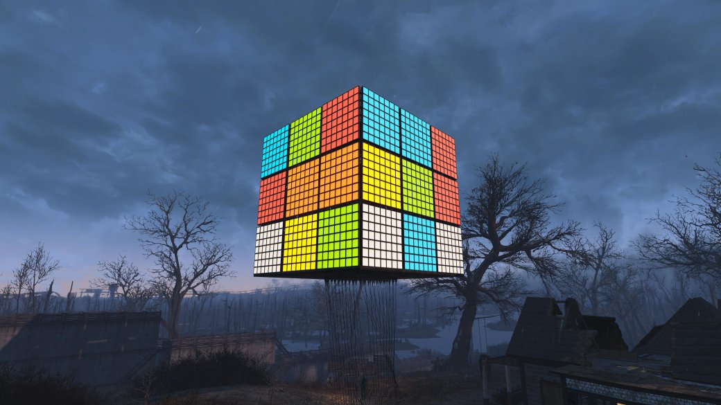 В Fallout 4 построили гигантский кубик Рубика - Изображение 1 В Fallout 4 построили гигантский кубик Рубика - Изображение 1