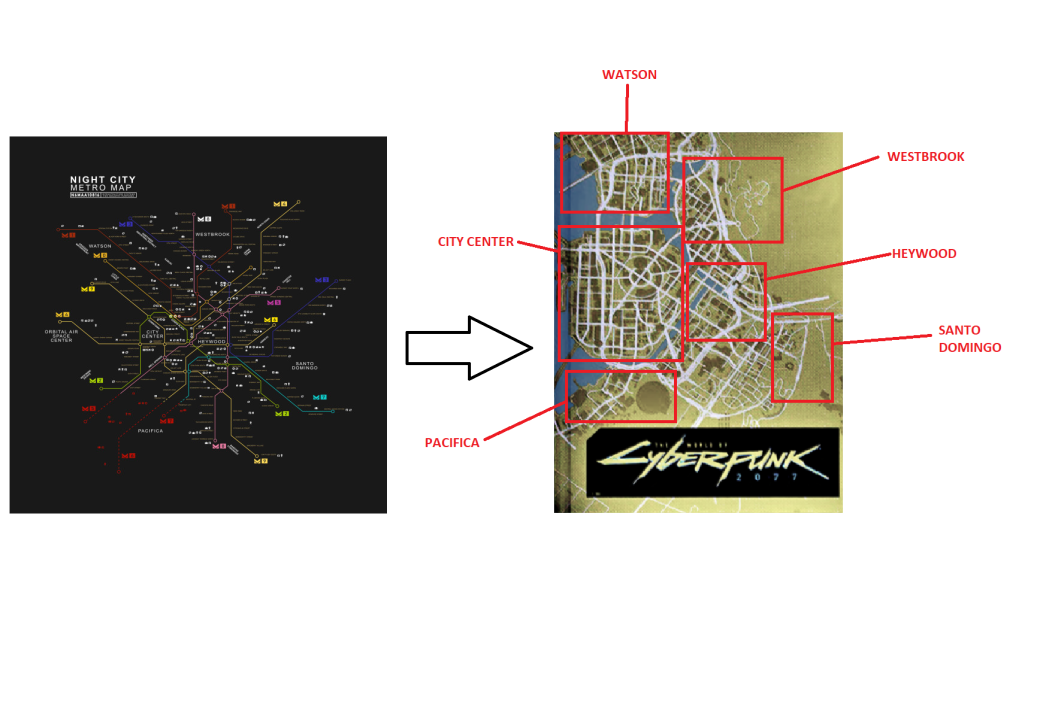 В сети появилась карта игрового мира Cyberpunk 2077 | - Изображение 0