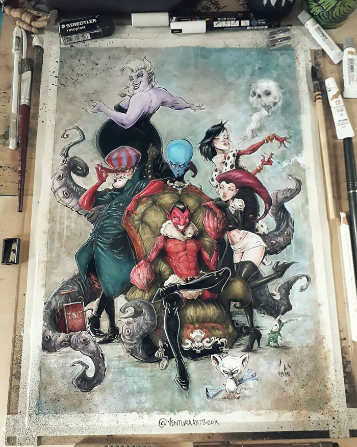 Русалочка в помойке и злой Джинн: художник делает мрачные арты с известными героями | Канобу - Изображение 10